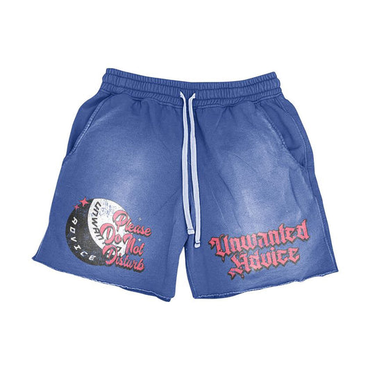 Unwanted Advice graphic shorts (Blue)