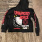 Unwanted Advice Cropped Hoodie Black/Red